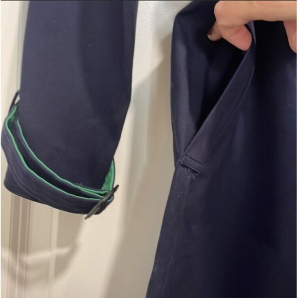 NWT Phillip Lim Navy Blue and Green Trench Coat SIZE Medium Womens - Picture 5 of 7